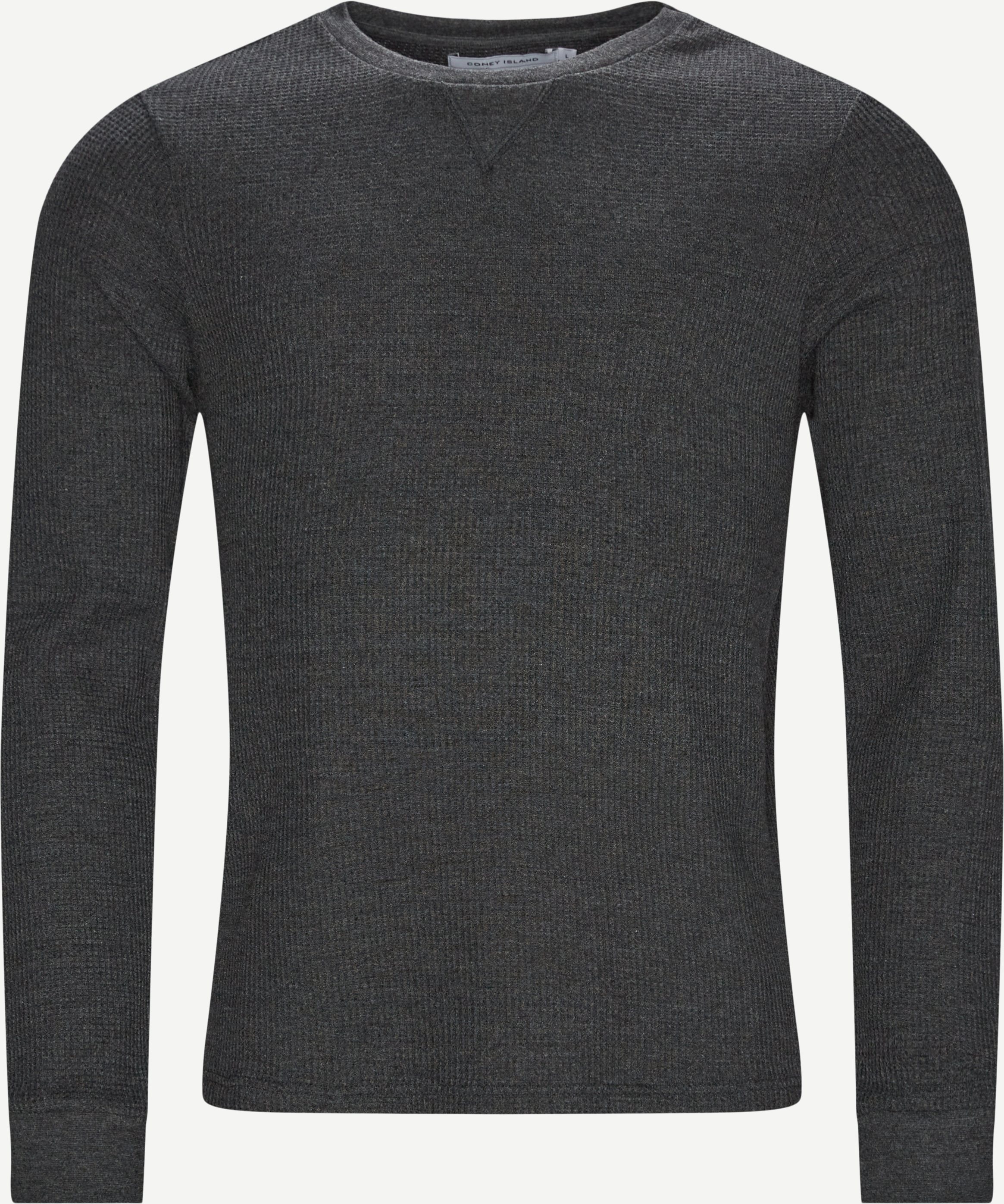 Poseidon Waffel Sweatshirt - Sweatshirts - Regular fit - Grå